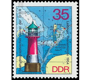 Lighthouses, beacon, lighthouse and mole fire  - Germany / German Democratic Republic 1975 - 35 Pfennig