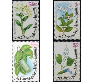 Local flowers - Caribbean / Saint Kitts and Nevis 1980 Set