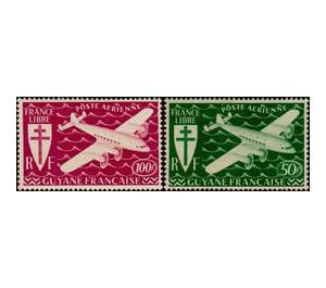 London Air Mail Series - South America / French Guiana 1945 Set