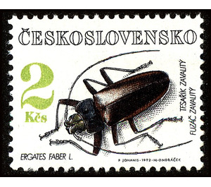 Long-horned Beetle (Ergates faber) - Czechoslovakia 1992 - 2