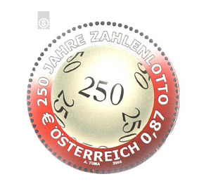 lottery  - Austria / II. Republic of Austria 2002 - 87 Euro Cent