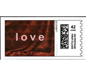 Love and Hearts on curtain - United States of America 2009