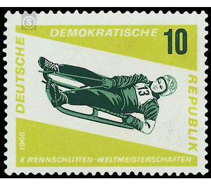 Luge World Championships, Friedrichroda (Thuringia)  - Germany / German Democratic Republic 1966 - 10 Pfennig