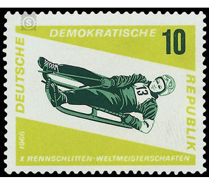 Luge World Championships, Friedrichroda (Thuringia)  - Germany / German Democratic Republic 1966 - 10 Pfennig