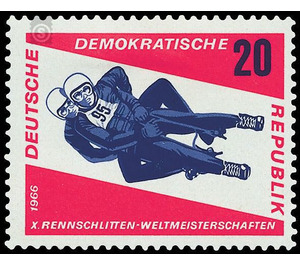 Luge World Championships, Friedrichroda (Thuringia)  - Germany / German Democratic Republic 1966 - 20 Pfennig