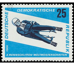 Luge World Championships, Friedrichroda (Thuringia)  - Germany / German Democratic Republic 1966 - 25 Pfennig