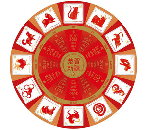 Lunar New Year 2021 Circular Mini Sheet - Christmas Island 2021