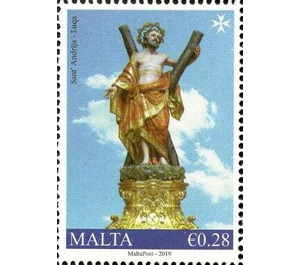 Luqa - Statue of St. Andrew - Malta 2019 - 0.28