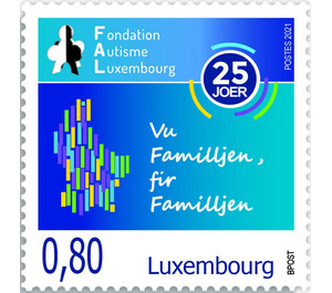 Luxembourg Autism Foundation, 25th Anniversary - Luxembourg 2021 - 0.80