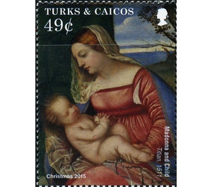 Madonna and Child, by Titian (1511) - Caribbean / Turks and Caicos Islands 2015 - 49
