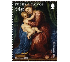"Madonna and Child", by Titian (1528) - Caribbean / Turks and Caicos Islands 2015 - 34