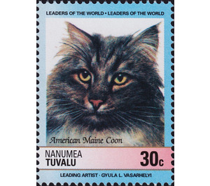 Maine Coon (Felis silvestris catus) - Polynesia / Tuvalu, Nanumea 1985