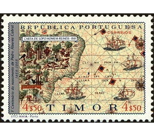 Map of Brasil - Timor 1968 - 4.50