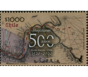 Map of Strait of Magellan - Chile 2020