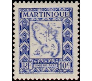 Map of the island - Caribbean / Martinique 1947 - 10