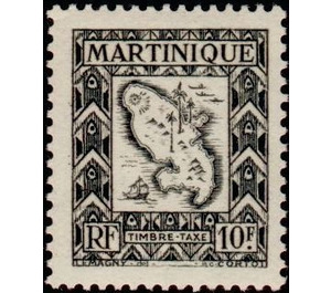 Map of the island - Caribbean / Martinique 1947 - 10