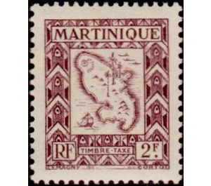 Map of the Island - Caribbean / Martinique 1947 - 2