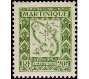 Map of the island - Caribbean / Martinique 1947 - 20