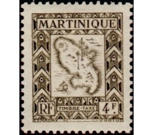 Map of the island - Caribbean / Martinique 1947 - 4