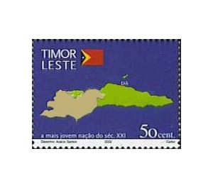 Map of the Island of Timor - East Timor 2002 - 50