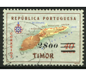 Map of Timor - Timor 1960 - 2