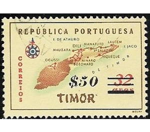 Map of Timor - Timor 1960 - 50