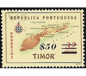 Map of Timor - Timor 1960 - 50