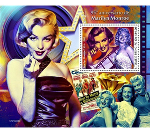 Marilyn Monroe (1926-1962) - Central Africa / Sao Tome and Principe 2021