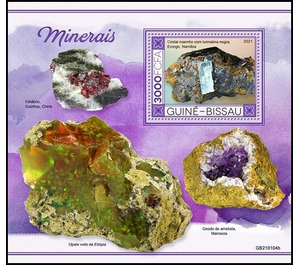 Marine Crystal with Black Tourmaline - West Africa / Guinea-Bissau 2021