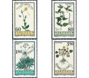 medicinal plants  - Liechtenstein 1995 Set