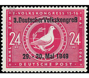 Meeting of the 3rd People's Congress  - Germany / Sovj. occupation zones / General issues 1949 - 24 Pfennig