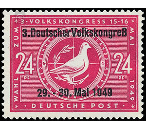 Meeting of the 3rd People's Congress  - Germany / Sovj. occupation zones / General issues 1949 - 24 Pfennig