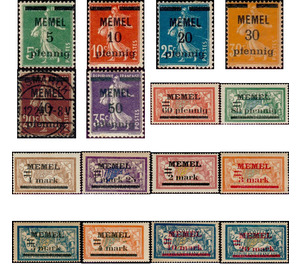 Memel - Germany / Old German States / Memel Territory 1920 Set