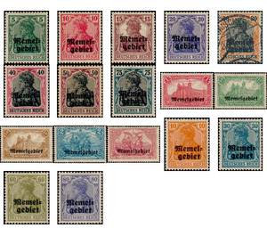 Memel - Germany / Old German States / Memel Territory 1920 Set