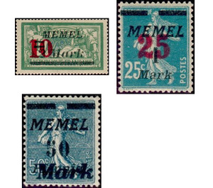 Memel - Germany / Old German States / Memel Territory 1923 Set