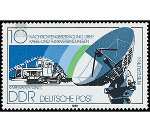 Message transmission means of the German post office  - Germany / German Democratic Republic 1980 - 10 Pfennig