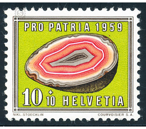 Minerals and fossils  - Switzerland 1959 - 10 Rappen