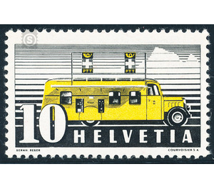 Mobile post office  - Switzerland 1937 - 10 Rappen