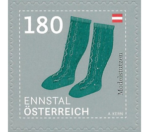 Modelstutzen patterned socks – Enns Valley - Austria / II. Republic of Austria 2020 - 180 Euro Cent