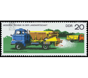 Modern technology in agriculture  - Germany / German Democratic Republic 1977 - 20 Pfennig
