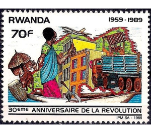 Modernization. - East Africa / Rwanda 1990 - 70