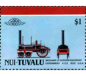 Mohawk & Hudson Railroad Experiment 4-2-0 1832 USA - Polynesia / Tuvalu, Nui 1987