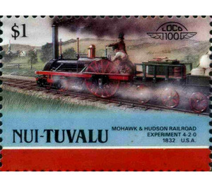 Mohawk & Hudson Railroad Experiment 4-2-0 1832 USA - Polynesia / Tuvalu, Nui 1987