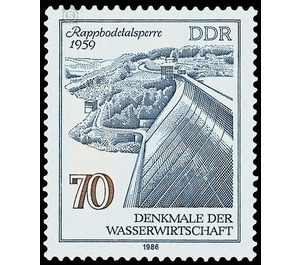 Monuments of water management  - Germany / German Democratic Republic 1986 - 70 Pfennig