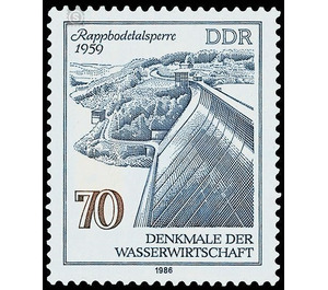 Monuments of water management  - Germany / German Democratic Republic 1986 - 70 Pfennig