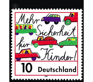 More safety for children in traffic  - Germany / Federal Republic of Germany 1997 - 10 Pfennig