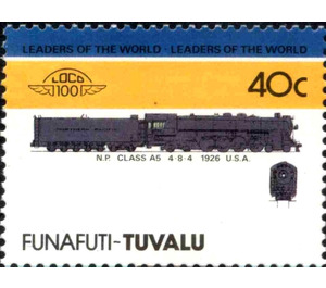 N.P. Class A5 4-8-4 1926 USA - Polynesia / Tuvalu, Funafuti 1985