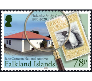 National Archives and Stamp of 1933 - South America / Falkland Islands 2020