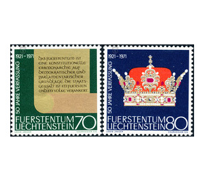 New constitution  - Liechtenstein 1971 Set