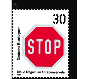 New rules in road traffic (1)  - Germany / Federal Republic of Germany 1971 - 30 Pfennig